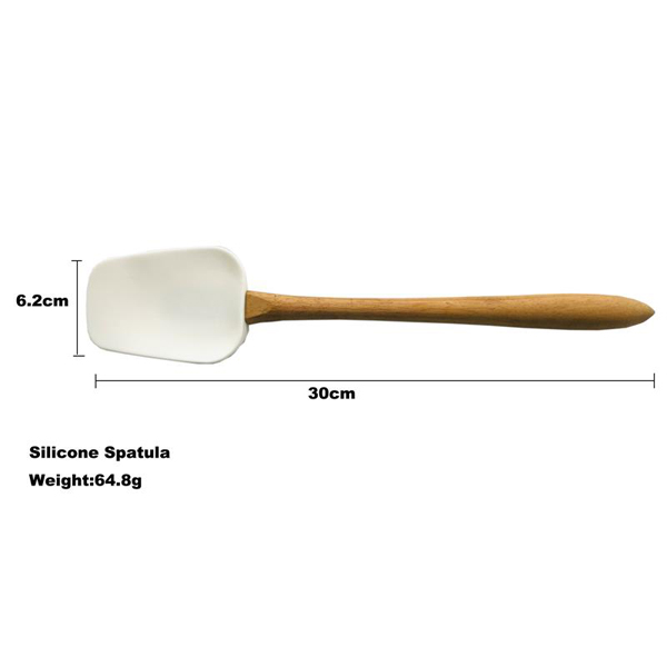 3 pcs of Wood And Silicone Kitchen Utensils-BH-SKU013
