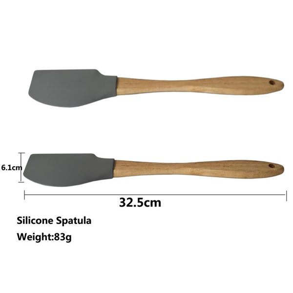 7 pcs of Silicone And Wood Spatula-BH-SKU006